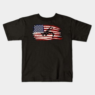 Vintage Capoeira America Flag Kids T-Shirt